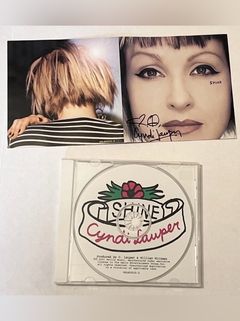 Signed Cyndi Lauper Shine CD